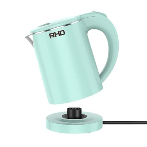 RHD 0.5L Small Portable Electric Travel Kettle, Stainless Steel, 600W, Auto Shut-Off