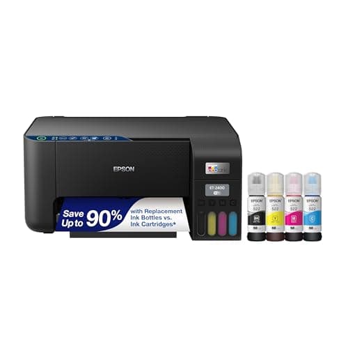 Epson EcoTank ET-2400 Wireless Color All-in-One Cartridge-Free Supertank Printer with Scan and Copy