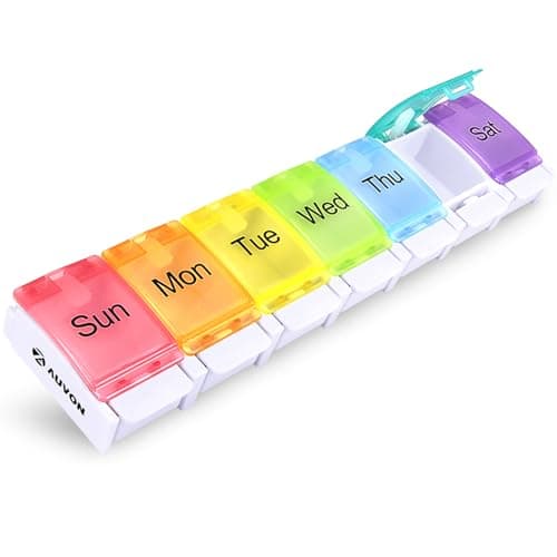 AUVON Weekly Pill Organizer (7-Day)