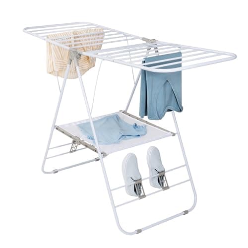 Honey-Can-Do Heavy-Duty Foldable Gullwing Laundry Drying Rack, 50 lb Capacity