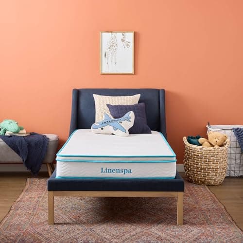 Linenspa 8 Inch Hybrid Mattress, Medium Firm, Twin XL