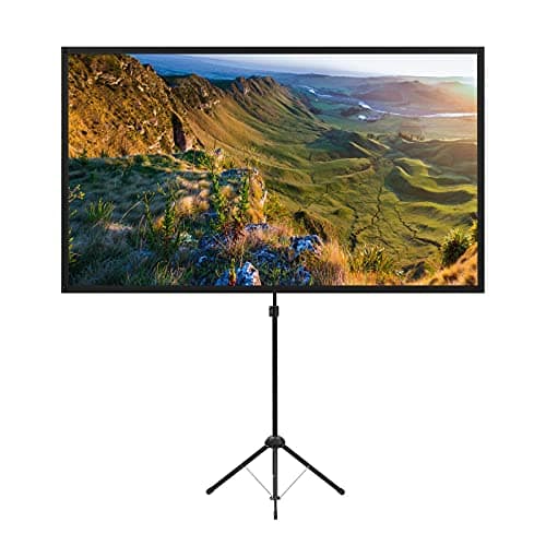 100-Inch Projector Screen with Stand (16:9, Foldable, Indoor-Outdoor)