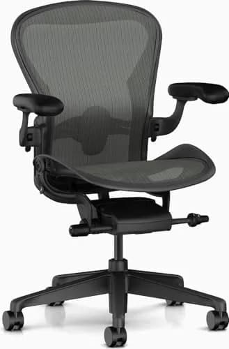 Herman Miller Aeron Chair (Remastered, Size B, Graphite)