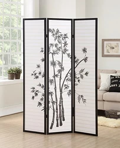 Roundhill Furniture 3-Panel Oriental Shoji Room Divider Screen