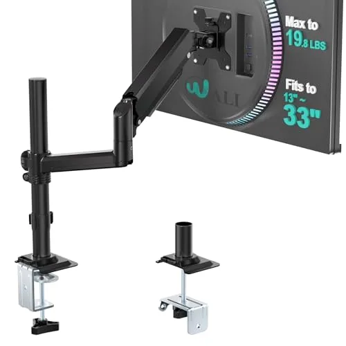 WALI Single Monitor Gas Spring Desk Mount (GSDM001)