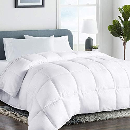 COHOME Premium Twin XL Cooling Comforter, All-Season Quilted Down Alternative Duvet Insert with Anti-Clump Tech & 8 Tabs, Reversible, White 68x92