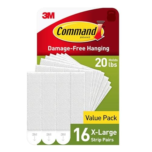 Command 20 lb X-Large Picture Hanging Strips, 16 Pairs