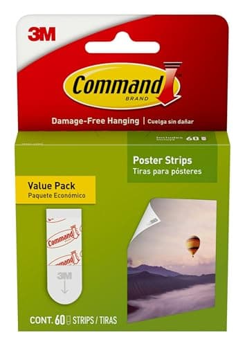 Command Poster Strips Value Pack, 60 Strips Damage-Free Poster Hangers — Good Value per expert consensus
