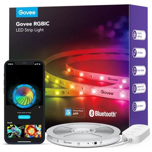 Govee RGBIC LED Strip Lights, 32.8ft Bluetooth App Control Music Sync Color Changing