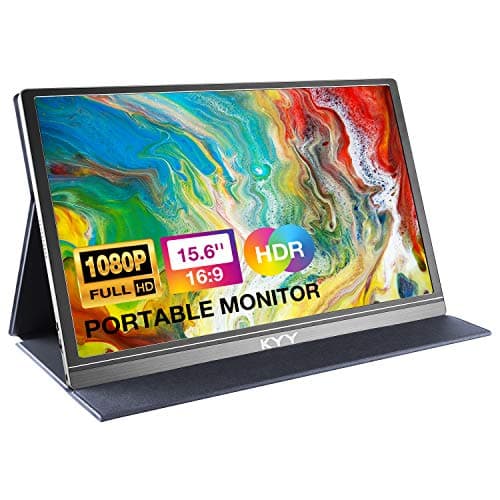 KYY 15.6" Portable Monitor, 1080P FHD IPS USB-C with Smart Cover