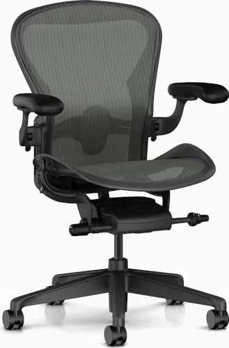 Herman Miller Aeron Chair (Remastered, Size B, Graphite)